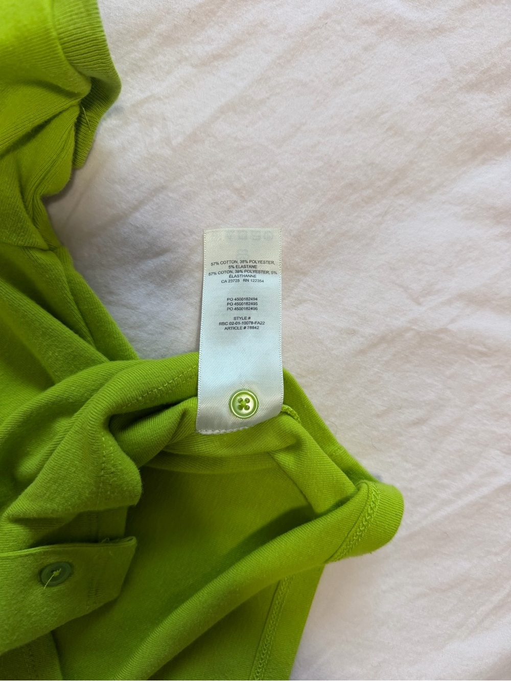Sunday Best Cropped Button-Down Top in Lime Green - Picture 4 of 6
